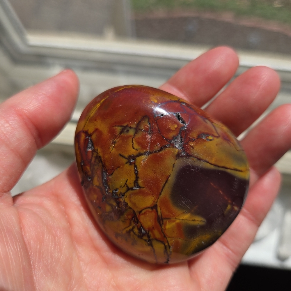 Mookaite Palm Stone